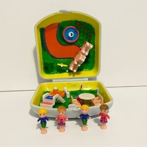 Pocket Land Tiny World Compact Playset Polly Pocket Like Figures Toy Playset 90s